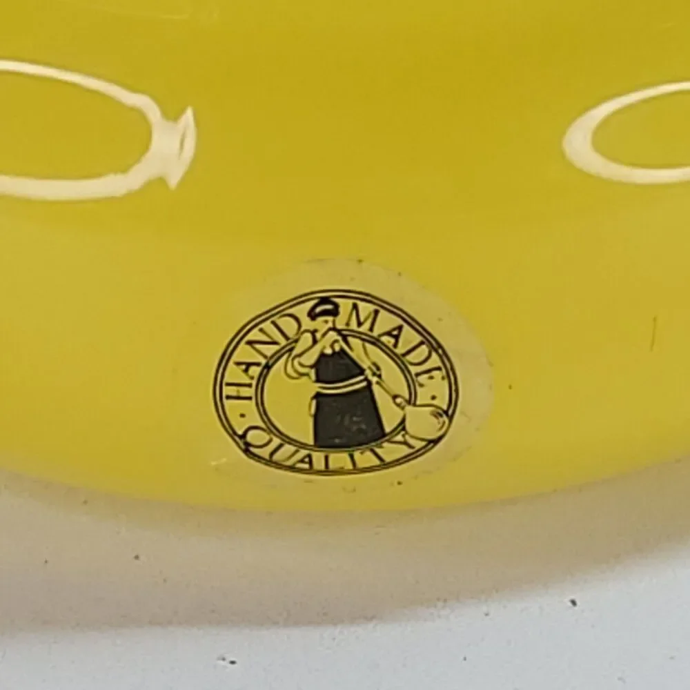 Vtg IKEA Solstrale Anne Nilsson Yellow Bubble Ribbed Vase NWT 11.5